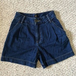Lee Pleated High Waisted Shorts